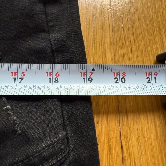 Rockstar Original Size 34 Mens Oscar Black Knee Slit 5 Pocket Straight Fit Jeans - Picture 7 of 15